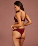 Hunkemoller NOIR biustonosz usztywniany bordo biustonosz S 36