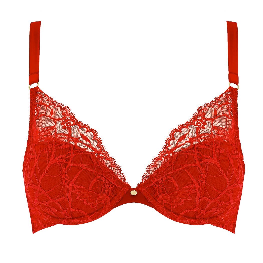 NOWY Chantelle czerwony plunge biustonosz 70D NOWY Chantelle czerwony plunge biustonosz 70D