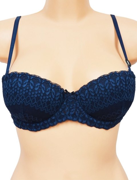 NOWY PIMKIE koronka push-up granatowy stanik 70B NOWY PIMKIE koronka push-up granatowy stanik 70B