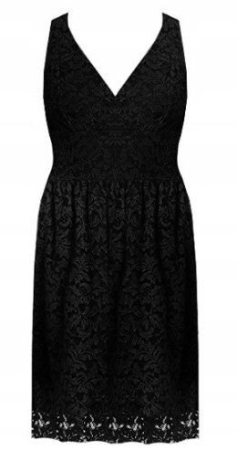NOWY INTIMISSIMI czarna sukienka koronkowa S 36