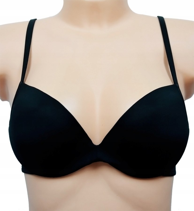 NOWY WOLFORD czarny satin gładki stanik 80B NOWY WOLFORD czarny satin gładki stanik 80B