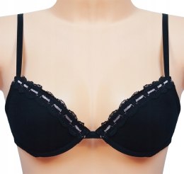 NOWY TEZENIS push-up czarny biustonosz 70 A/B