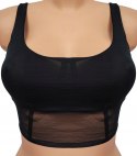 NOWY TEZENIS top czarny braletka biustonosz S