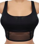 NOWY TEZENIS top czarny braletka biustonosz S