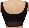 NOWY TEZENIS top czarny braletka biustonosz S