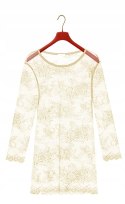 NOWY INTIMISSIMI beżowa koszulka koronkowa S NOWY INTIMISSIMI beżowa koszulka koronkowa S