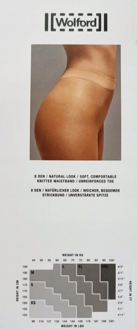 NOWE WOLFORD nude 8 tights czarne rajstopy 8 S NOWE WOLFORD nude 8 tights czarne rajstopy 8 S