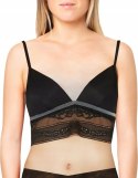 NOWY TEZENIS czarny koronka biustonosz 85B