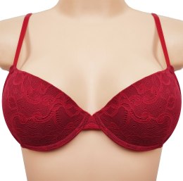 NOWY TEZENIS czerwony koronkowy biustonosz 70B