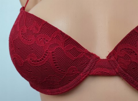 NOWY TEZENIS czerwony koronkowy biustonosz 70B NOWY TEZENIS czerwony koronkowy biustonosz 70B