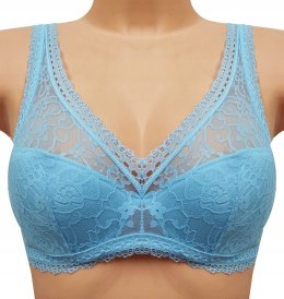 NOWY TEZENIS niebieski koronkowy biustonosz 70B