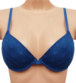 NOWY TEZENIS niebieski koronkowy biustonosz 80B