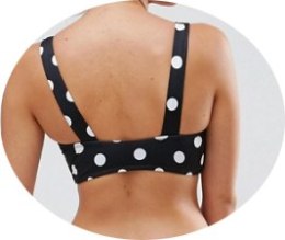 NOWY UK groszki top GÓRA bikini / xS 34 Uk6