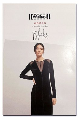 NOWA WOLFORD blake dress czarna atłas sukienka s