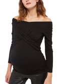 NOWY TOP SHOP czarna bluzka ciążowa S 36 NOWY TOP SHOP czarna bluzka ciążowa S 36