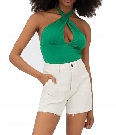 NOWE STRADIVARIUS body zielone bodysuit M/L NOWE STRADIVARIUS body zielone bodysuit M/L