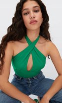 NOWE STRADIVARIUS body zielone bodysuit M/L NOWE STRADIVARIUS body zielone bodysuit M/L