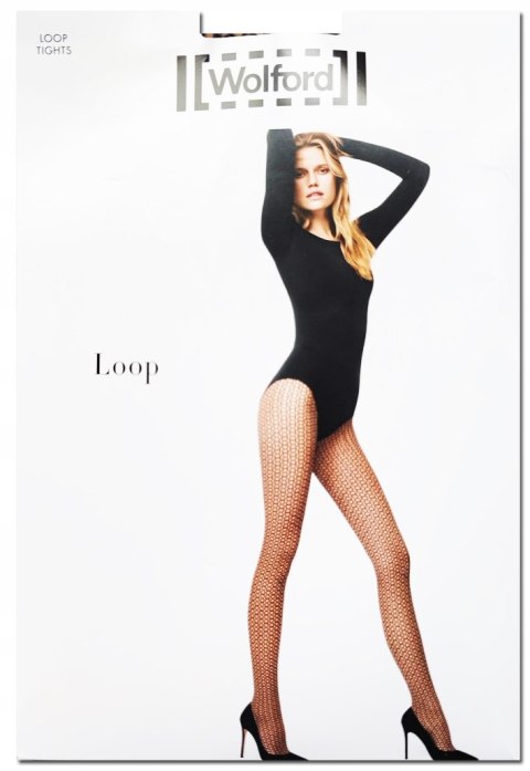 NOWE WOLFORD Loop tights beżowe rajstopy XS 34/36