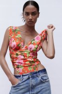 NOWE ZARA body kwiatowe bodysuit S NOWE ZARA body kwiatowe bodysuit S