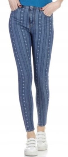 NOWE SANDRO Star Print Skinny jeansy 26 NOWE SANDRO Star Print Skinny jeansy 26