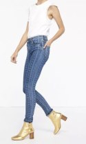 NOWE SANDRO Star Print Skinny jeansy 26