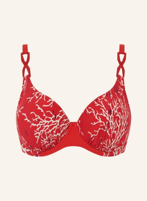 NOWY Chantelle czerwony wzór Góra Bikini 75D NOWY Chantelle czerwony wzór Góra Bikini 75D