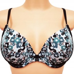 NOWY H&M kwiaty push-up biustonosz 75D