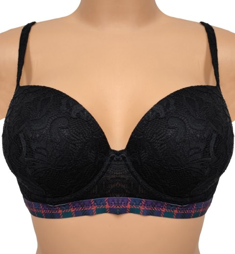 NOWY TEZENIS czarny usztywniany stanik 80E NOWY TEZENIS czarny usztywniany stanik 80E