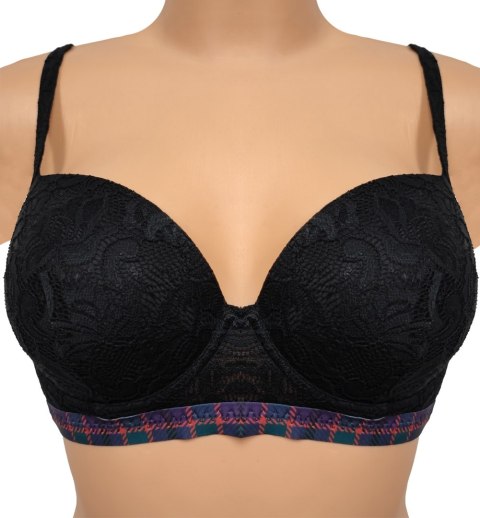 NOWY TEZENIS czarny usztywniany stanik 80E NOWY TEZENIS czarny usztywniany stanik 80E