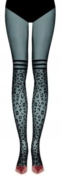 Calzedonia rajstopy panterka pantera czarne s/m NOWE Calzedonia rajstopy panterka pantera czarne s/m NOWE