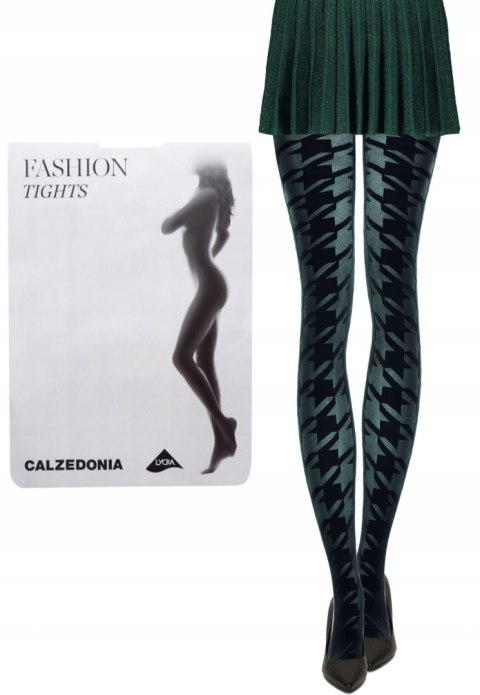 NOWE Calzedonia czarne pepitka rajstopy s/m 1/2 NOWE Calzedonia czarne pepitka rajstopy s/m 1/2