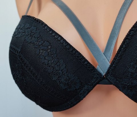 Biustonosz TEZENIS maxi push-up czarny biustonosz 80B Biustonosz TEZENIS maxi push-up czarny biustonosz 80B