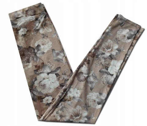 Legginsy Calzedonia zamszowe legginsy kwiaty M Legginsy Calzedonia zamszowe legginsy kwiaty M