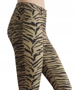 NOWE CALZEDONIA spodnie zebra rurki push-up S