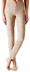 NOWE Calzedonia legginsy tregginsy zamszowe beż S NOWE Calzedonia legginsy tregginsy zamszowe beż S