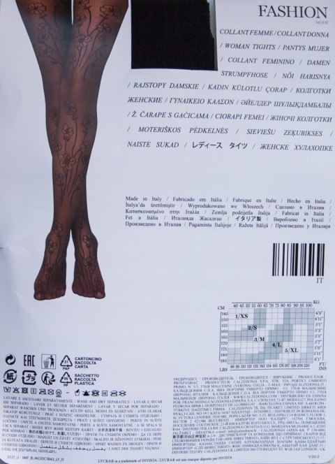 Calzedonia rajstopy wzory kwiaty S/m czarne Nowe Calzedonia rajstopy wzory kwiaty S/m czarne Nowe