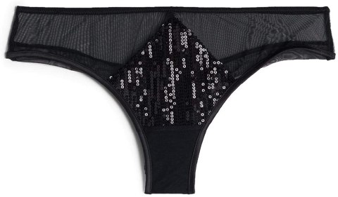 Majtki INTIMISSIMI czarne stringi figi cekiny S NOWE Majtki INTIMISSIMI czarne stringi figi cekiny S NOWE