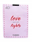 Rajstopy Calzedonia wzór napisy love czarne s/M Nowe Rajstopy Calzedonia wzór napisy love czarne s/M Nowe