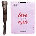 Rajstopy Calzedonia wzór napisy love czarne s/M Nowe Rajstopy Calzedonia wzór napisy love czarne s/M Nowe