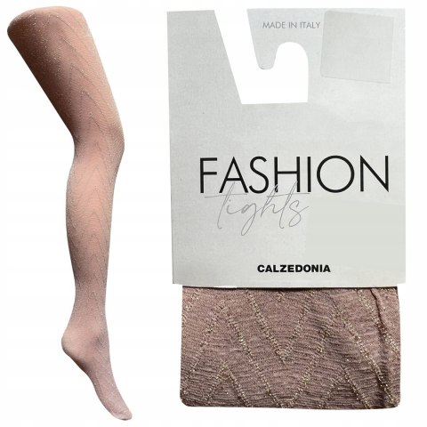Rajstopy Calzedonia złoto połysk róż s/M Nowe Rajstopy Calzedonia złoto połysk róż s/M Nowe